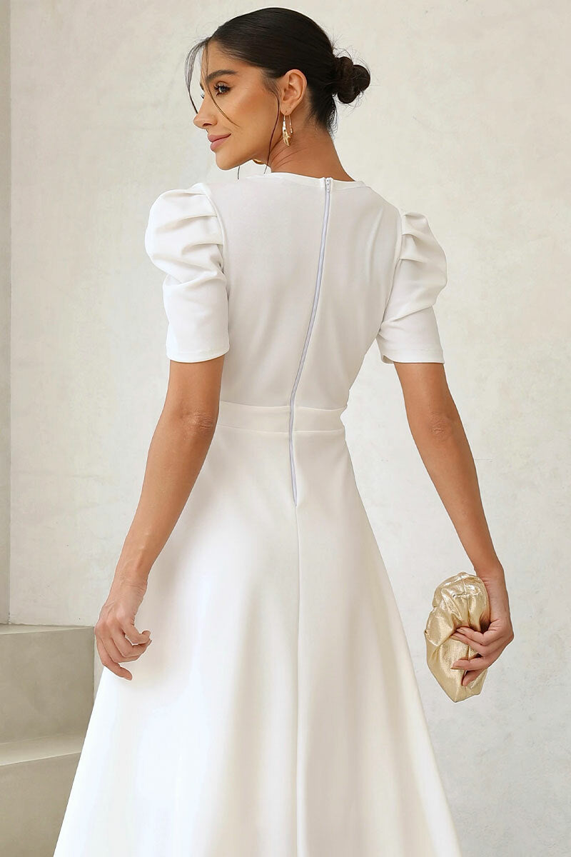 Midi A-Line Tailored Dress