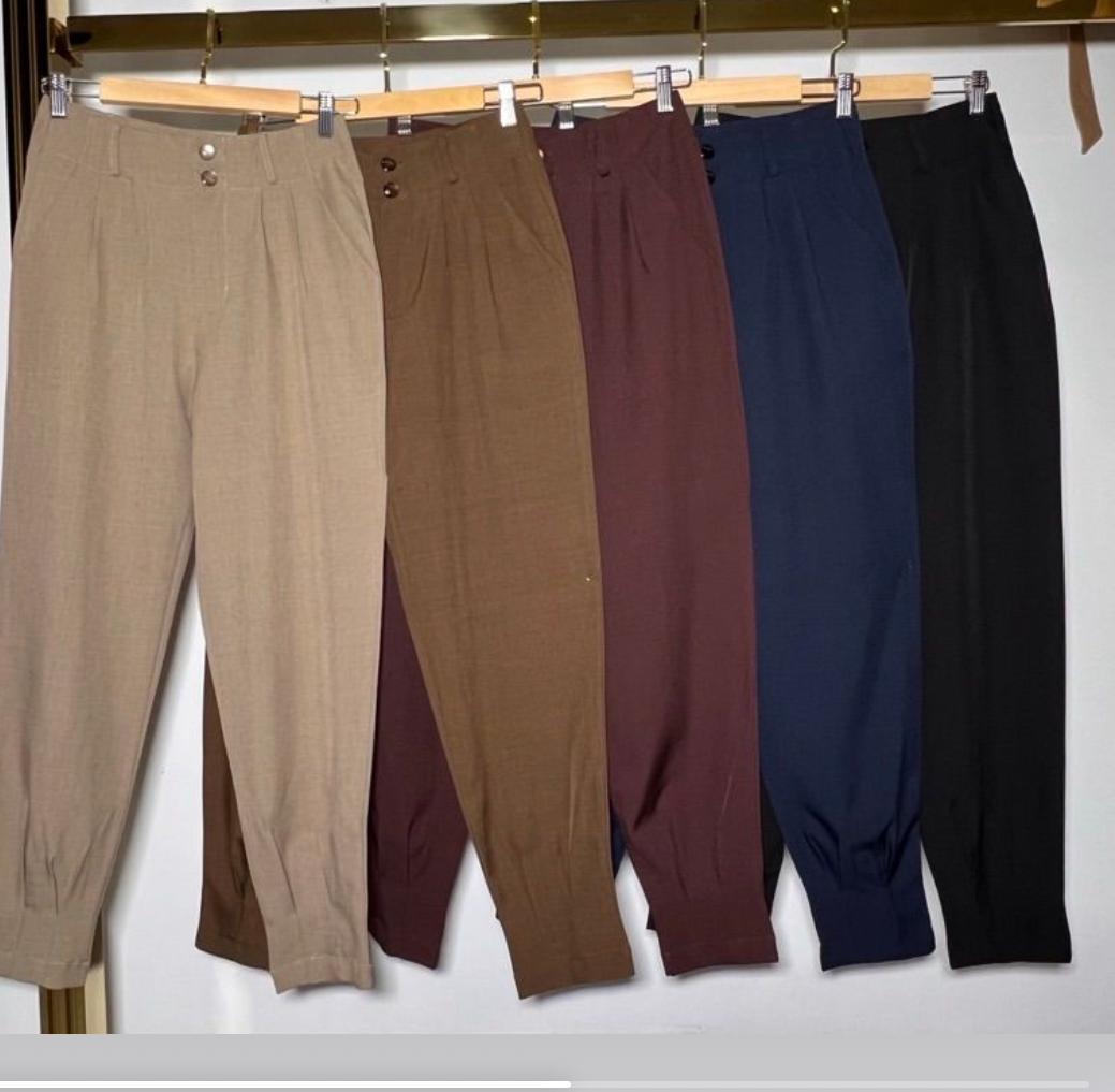 Viscose and Linen Jogger Pants