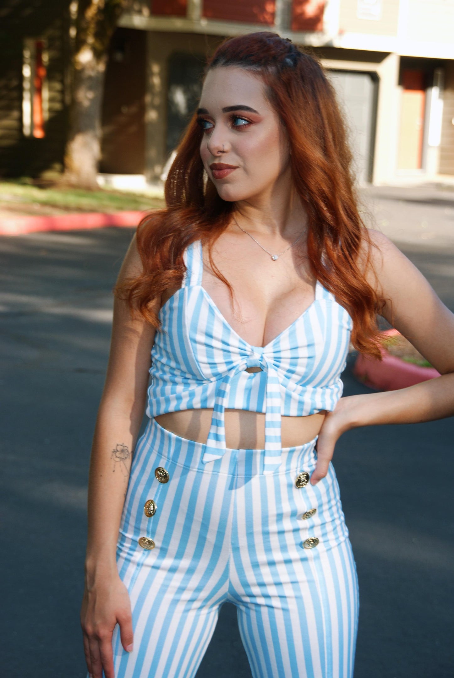 Striped Blue Co-ord Set