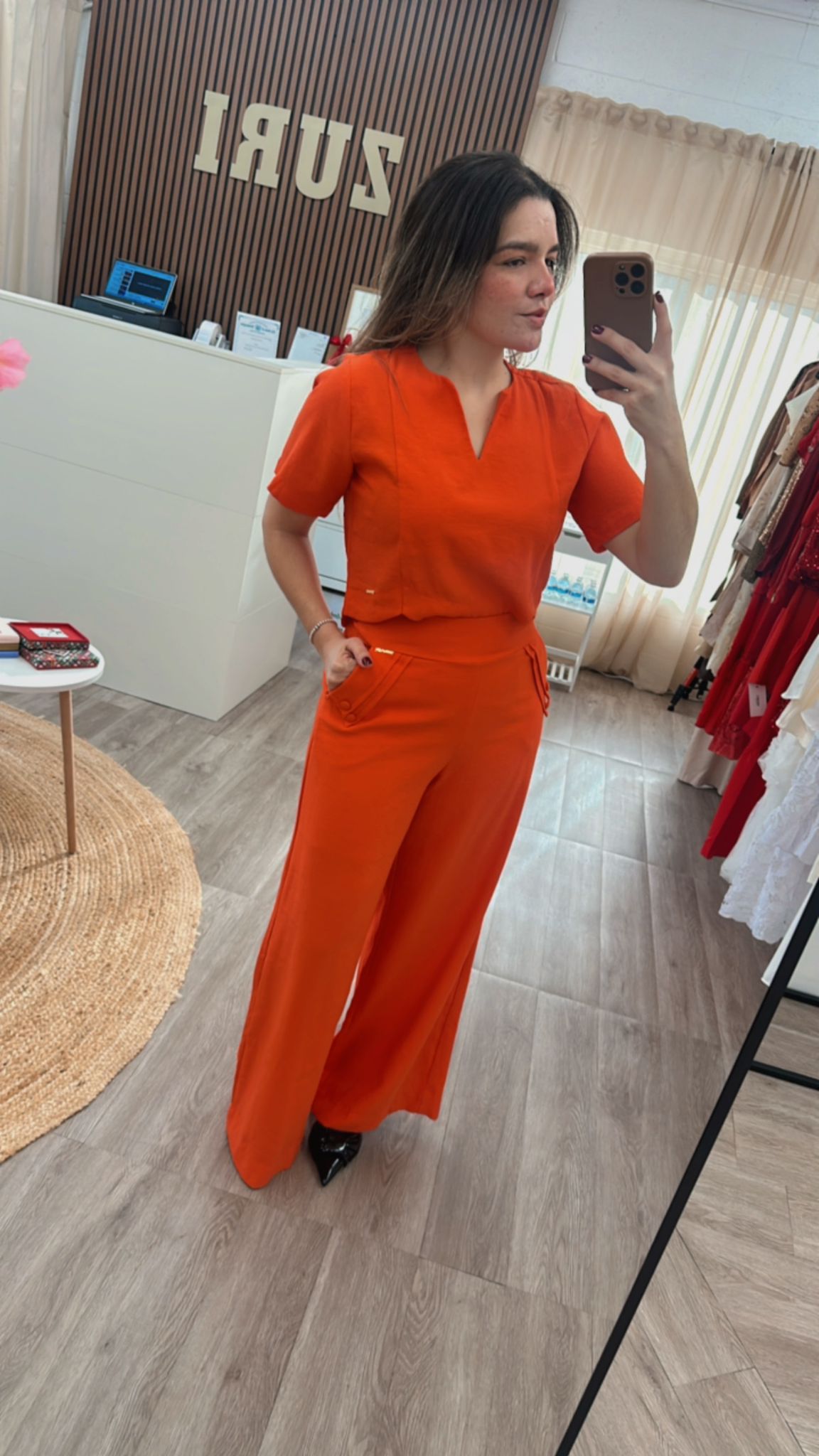 Cropped Top and Pants Set