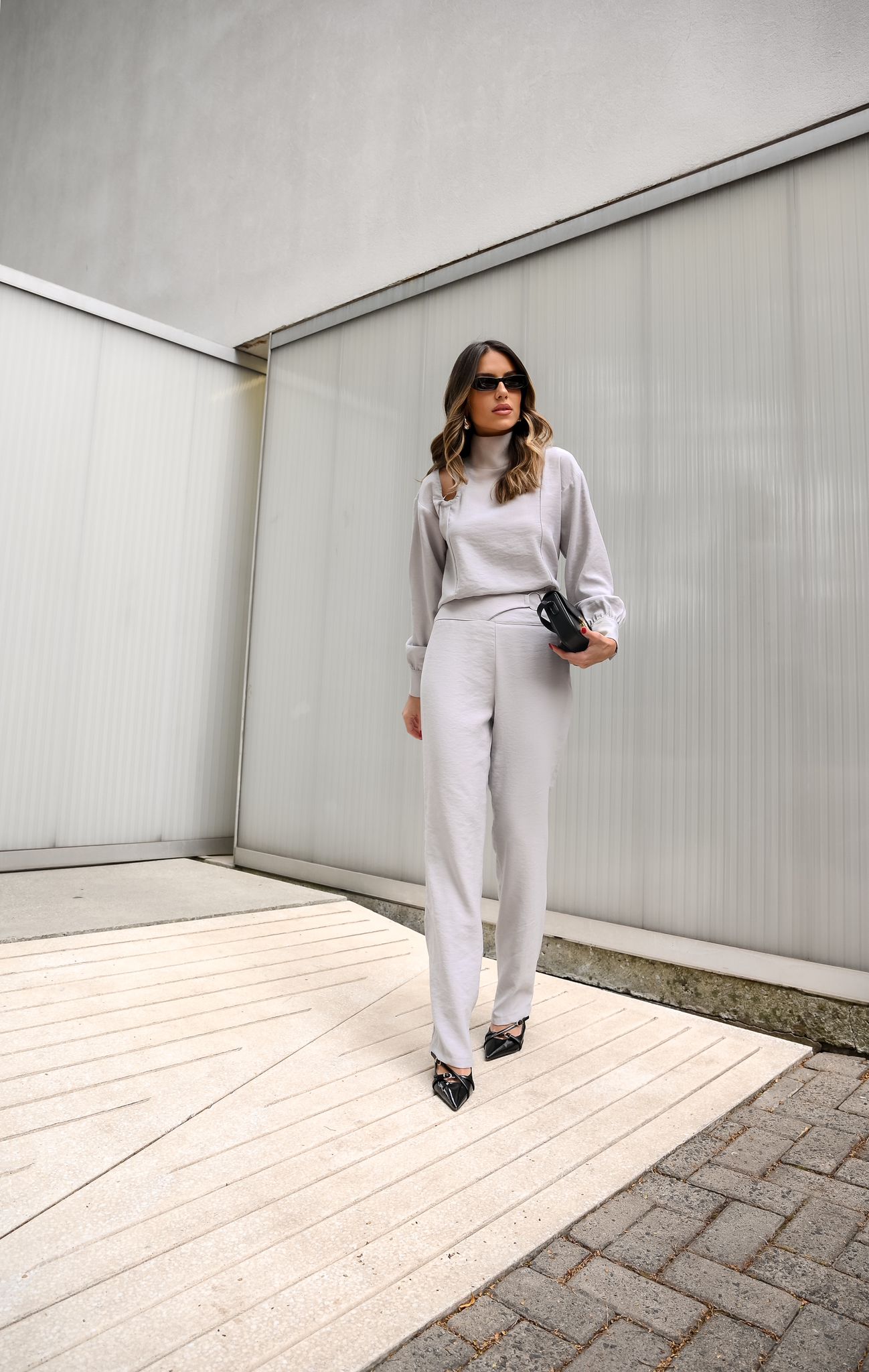 Isla Set (Long Sleeve Top + Straight Leg Pants)