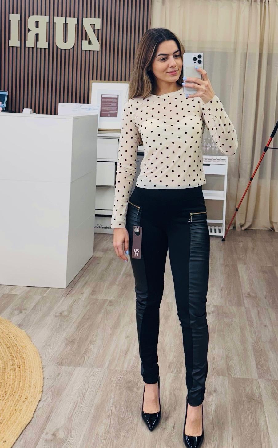Polka Dot Sheer Blouse