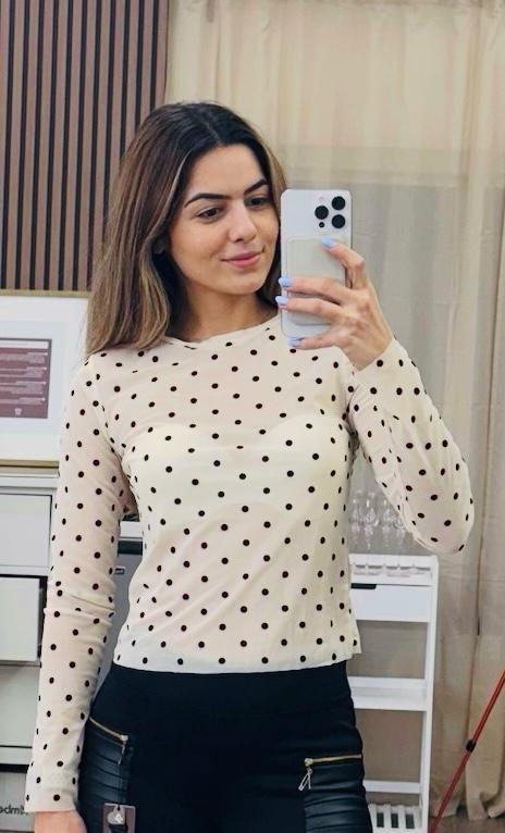 Polka Dot Sheer Blouse
