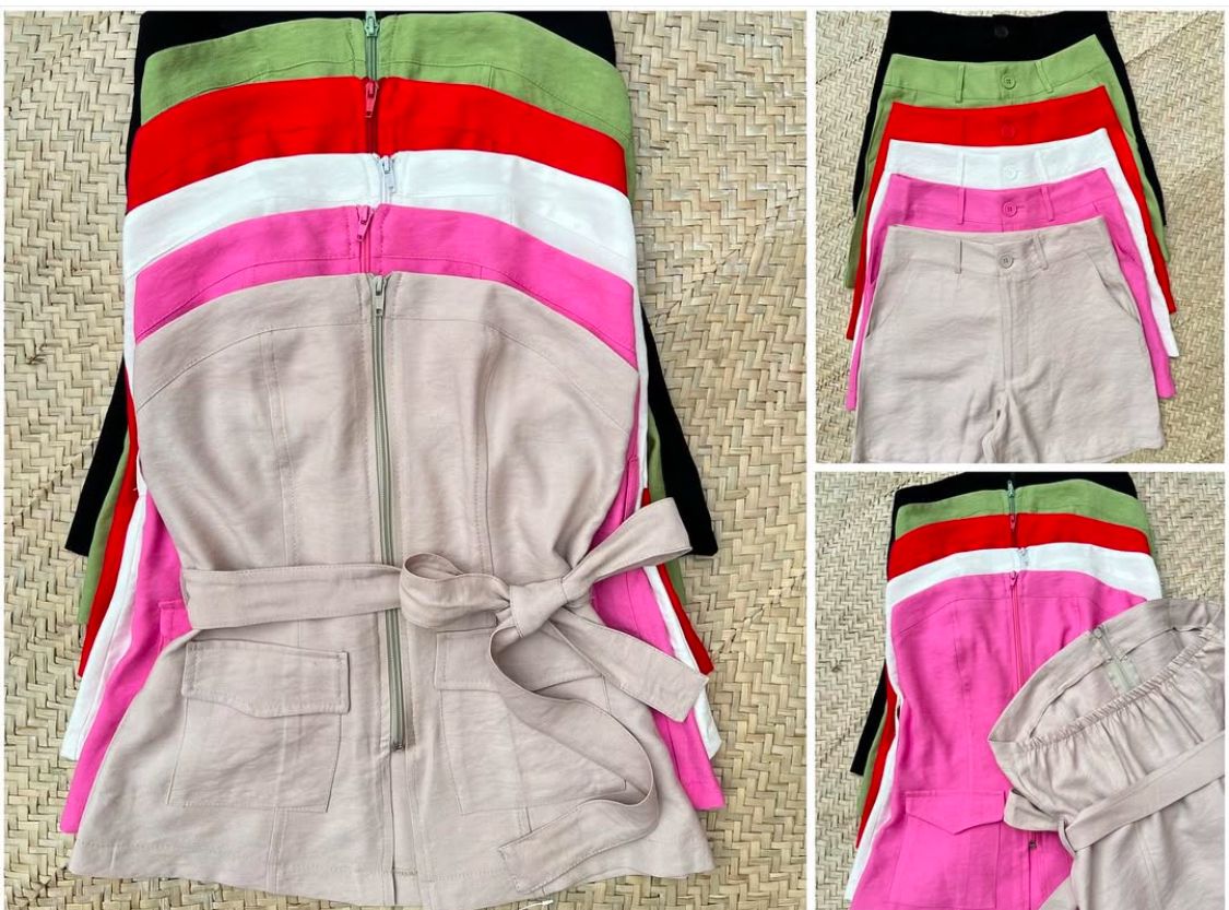 Tailoring set Strapless shorts and top